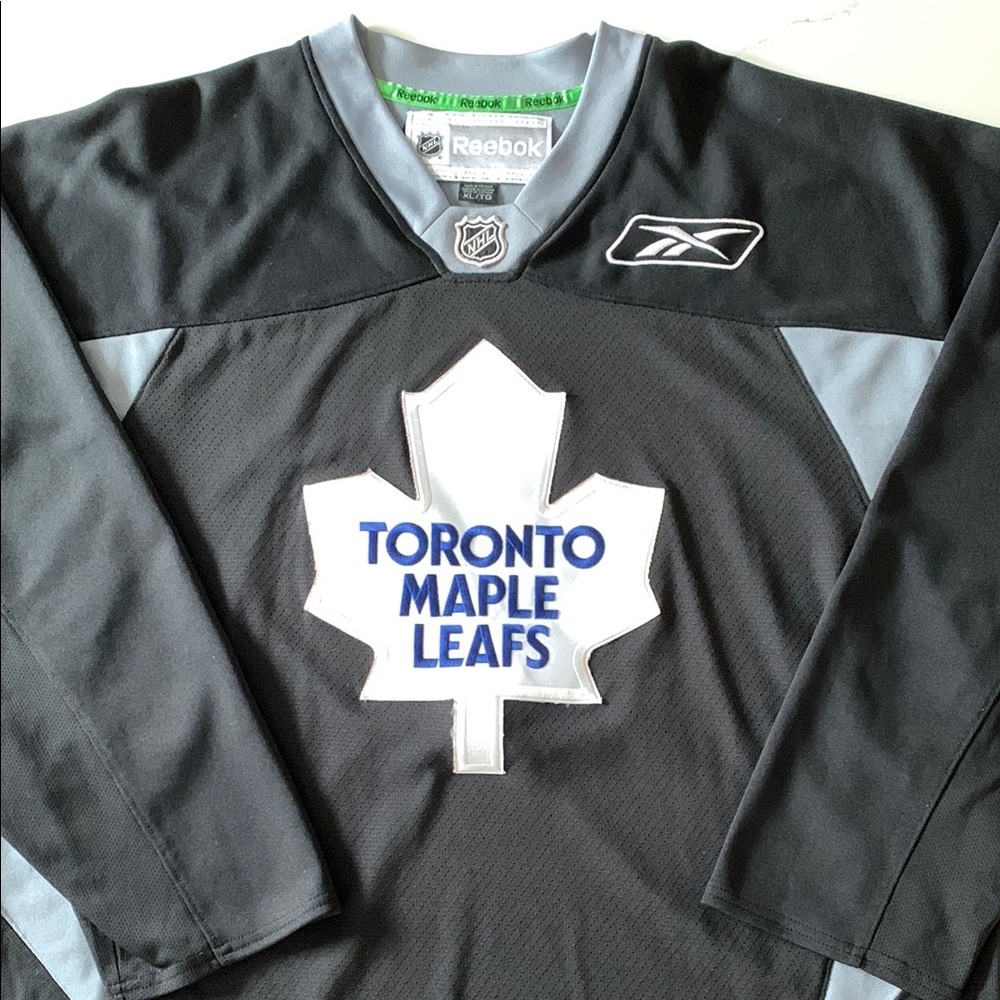 Toronto Maple Leafs Black & Gray Reebok Practice Jersey
